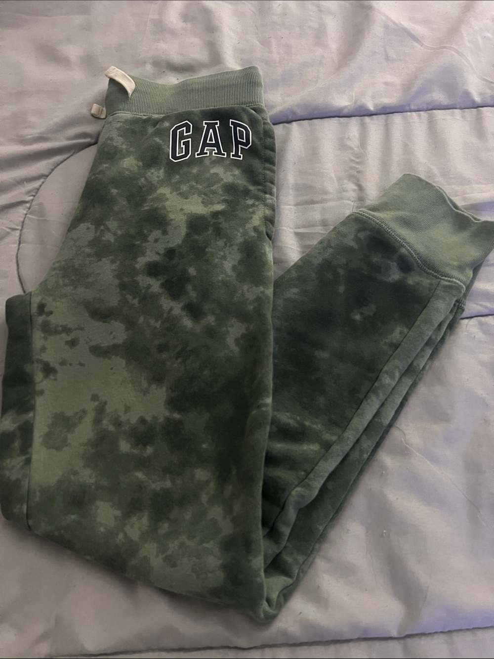 GAP Olive Green Tie-Dye Jogger Sweatpants